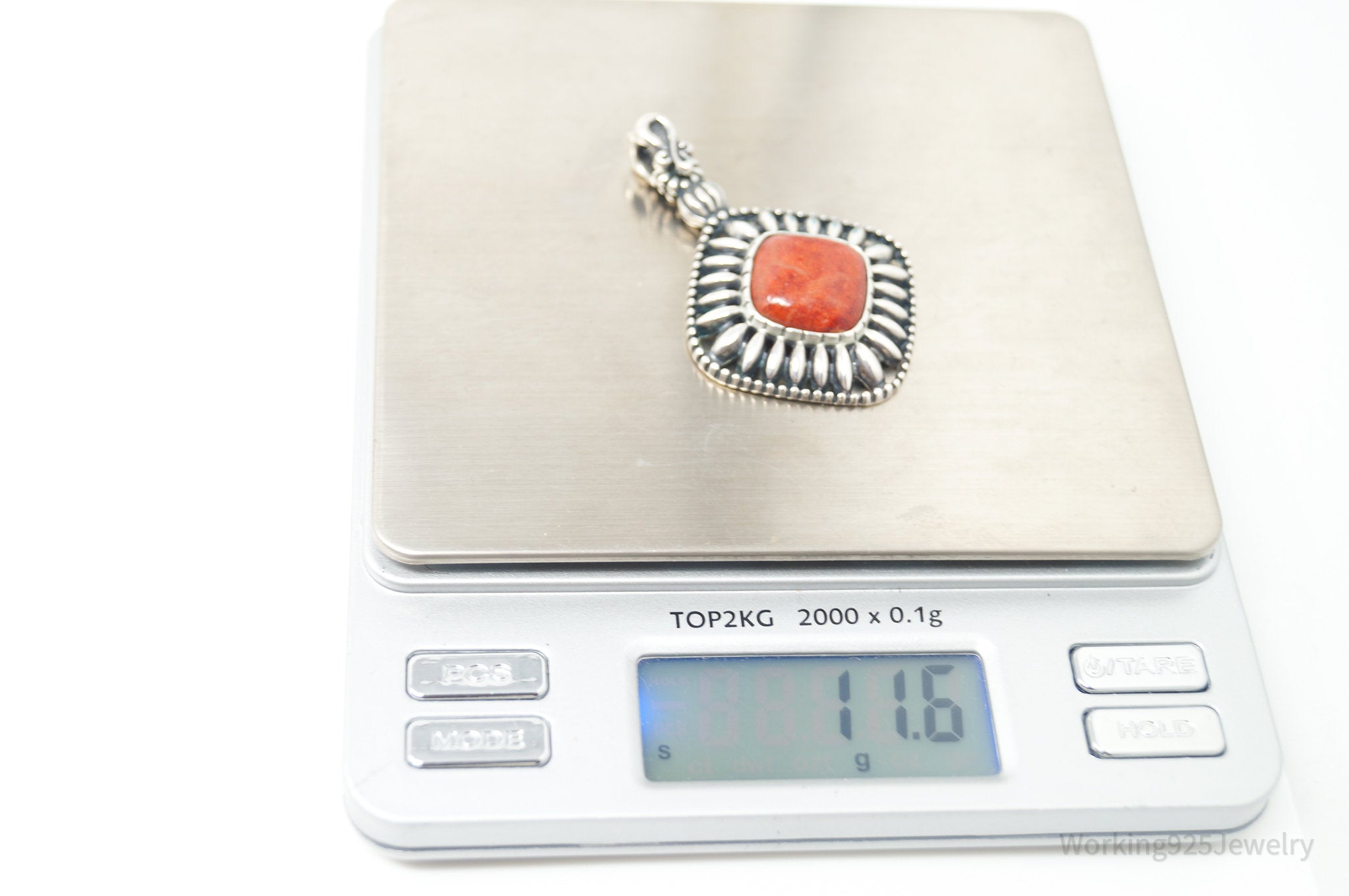 Vtg Carolyn Pollack Relios Raw Coral Flower Sterling Silver Necklace Pendant | Jewelry > Necklaces > Pendants | Wiccan Center