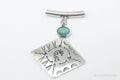 Vintage Mexico Designer Turquoise Southwestern Sterling Silver Pendant | Jewelry > Necklaces > Pendants | Wiccan Center