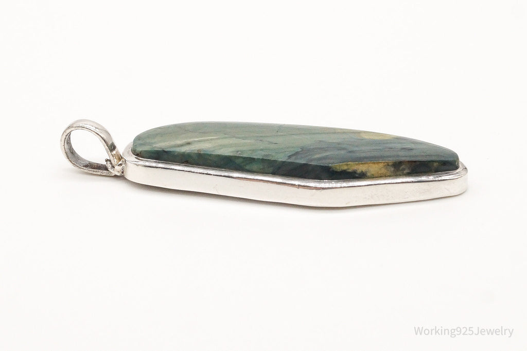 Vintage Large Jasper Sterling Silver Pendant | Jewelry > Necklaces > Pendants | Wiccan Center