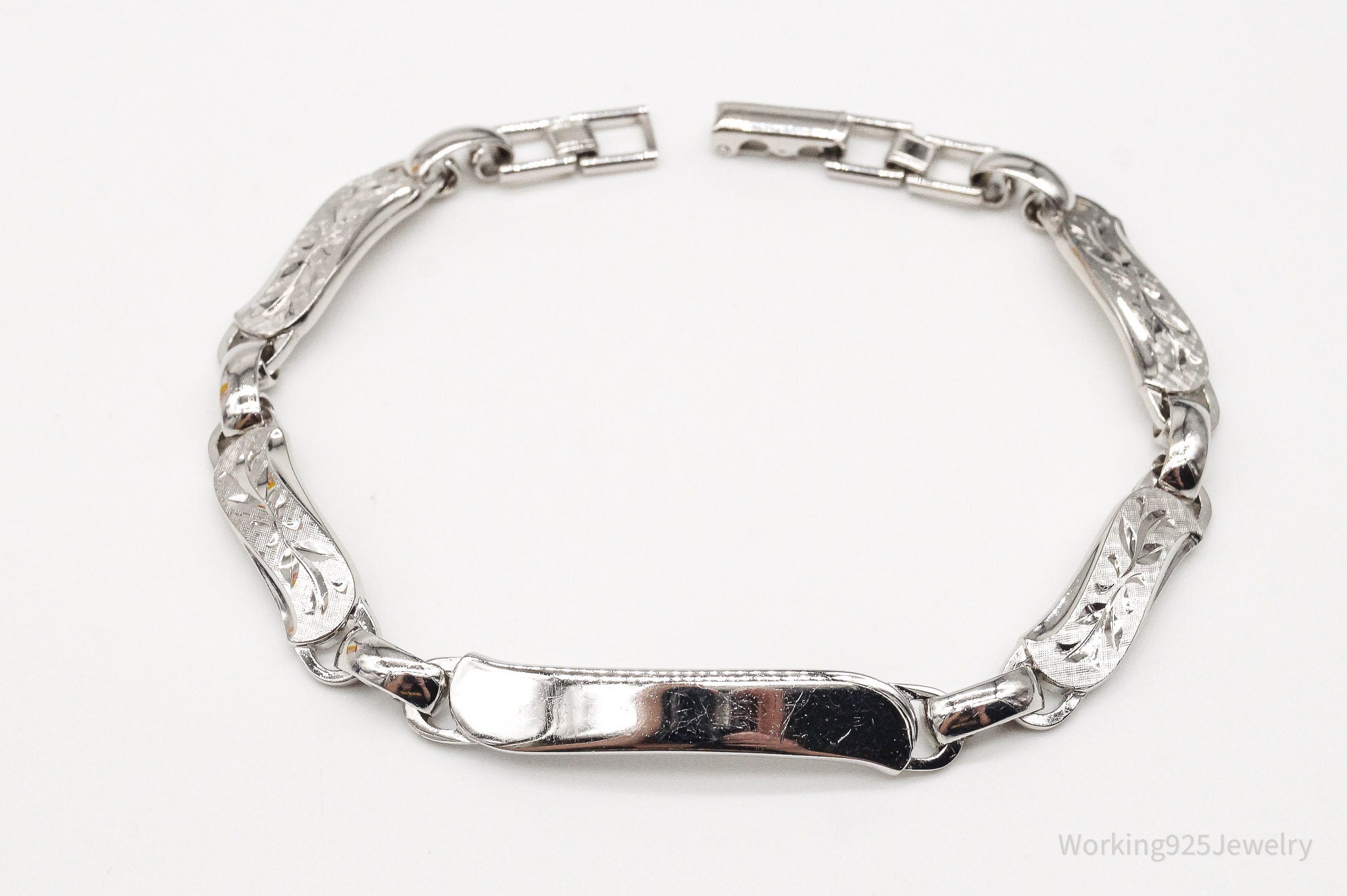 Vintage Designer LaMode Name ID Bar Sterling Silver Bracelet | Jewelry > Bracelets | Wiccan Center