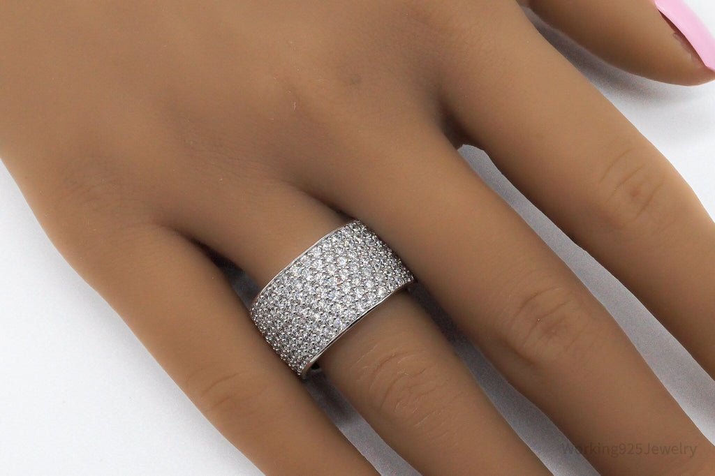 Vintage SW Cubic Zirconia Sterling Silver Band Ring - Size 7.5 | Jewelry > Rings | Wiccan Center