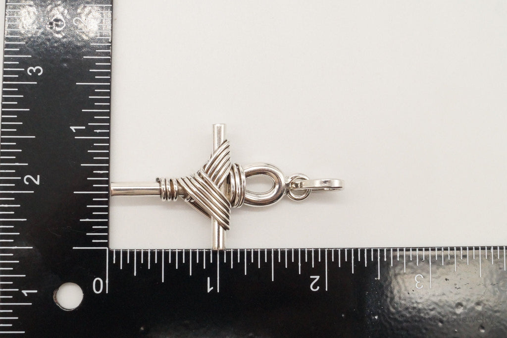 Large Vintage Mexico Wrapped Cross Sterling Silver Pendant | Jewelry > Necklaces > Pendants | Wiccan Center