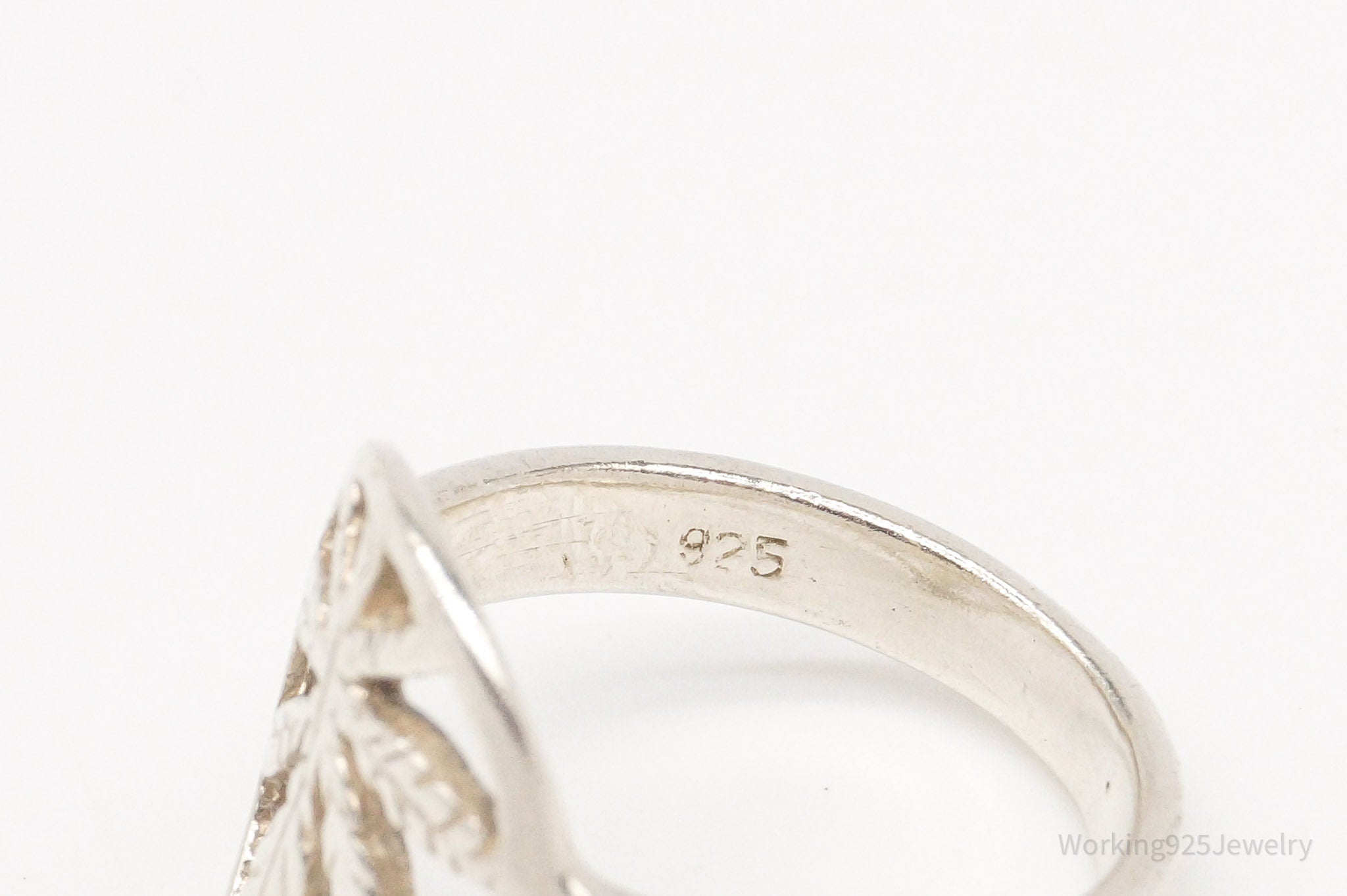 Vintage Medical Marijuana Pot Plant Weed Sterling Silver Ring - Size 5.5 | Jewelry > Rings | Wiccan Center