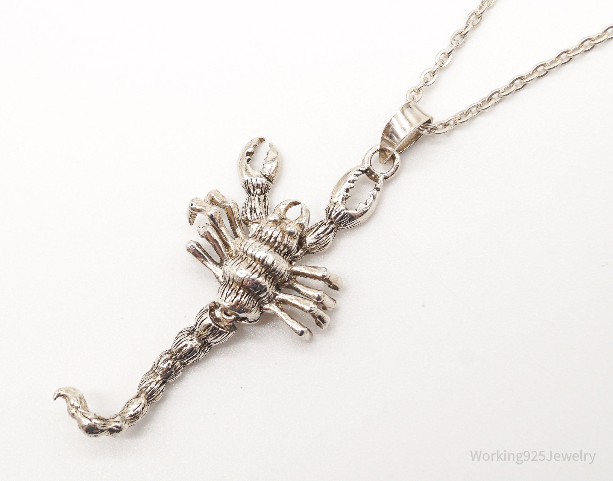 Vintage Moving Scorpion Sterling Silver Necklace | Jewelry > Necklaces > Pendants | Wiccan Center