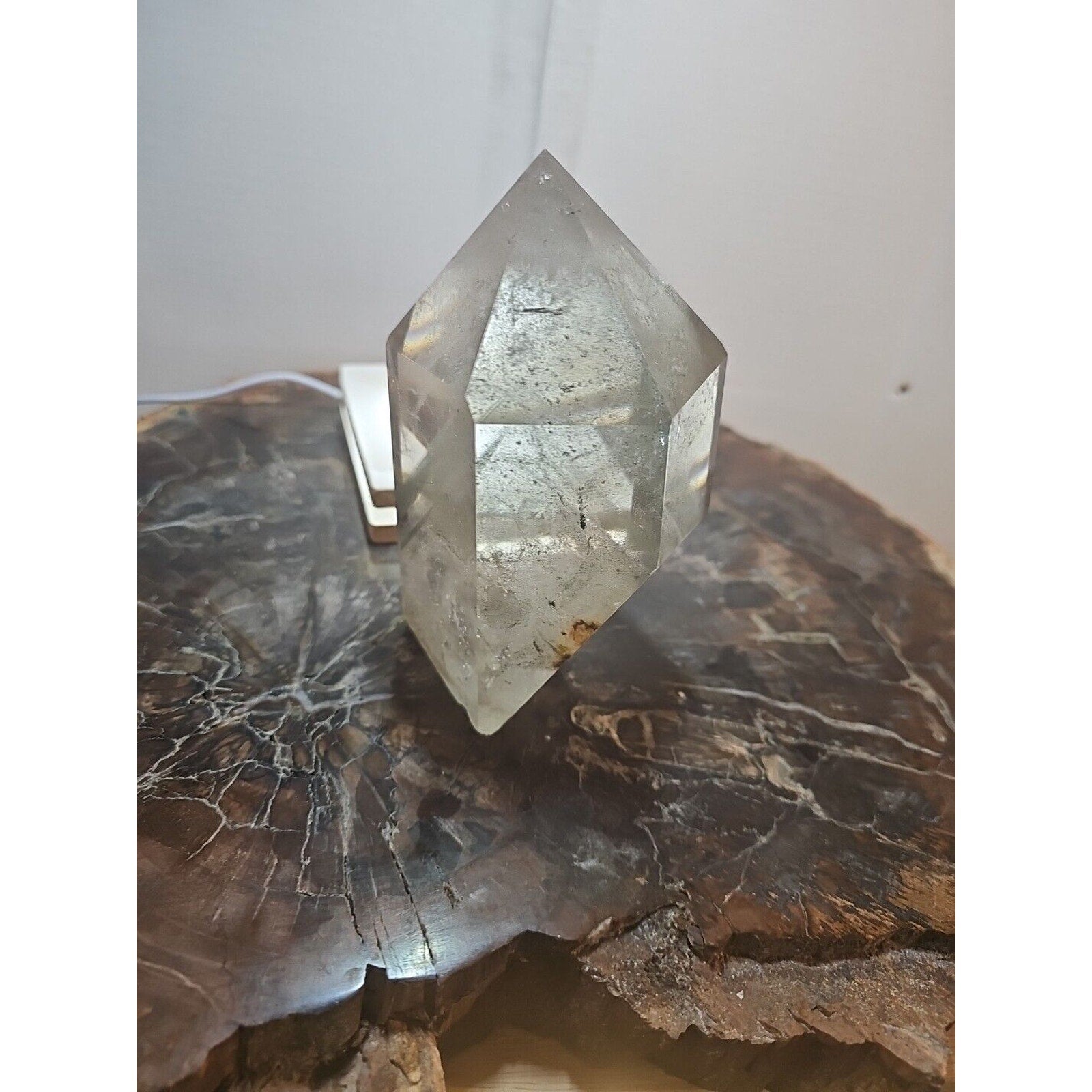Green Ghost Phantom Quartz Crystal Obelisk — 2.7 lbs, Madagascar | CrystalCloud Company