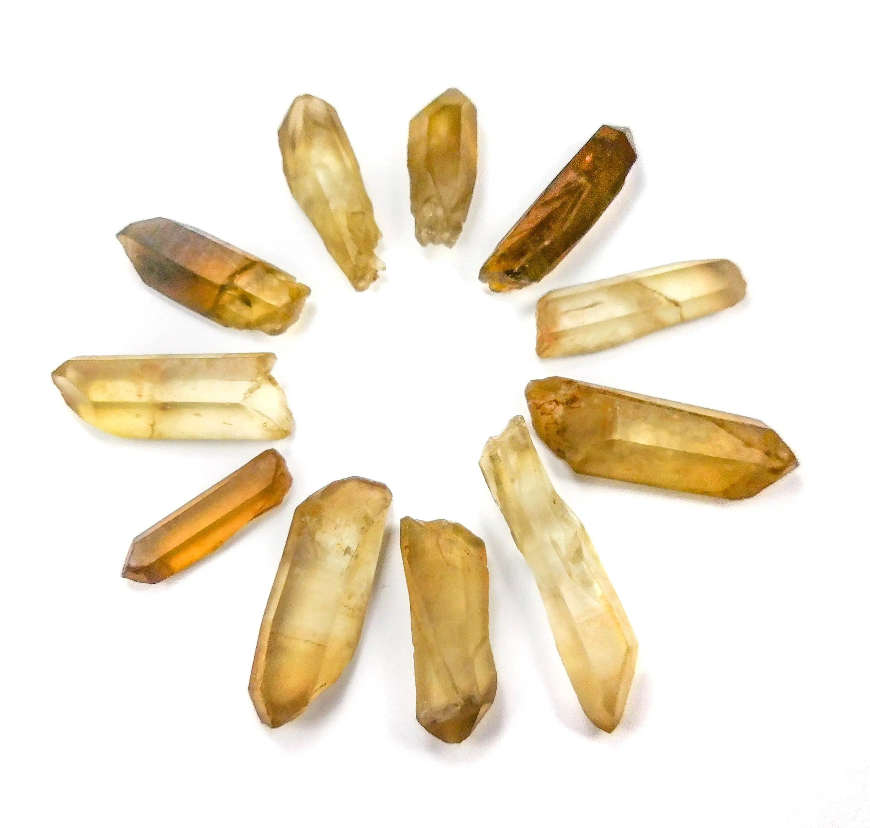 Citrine Lot 50 Grams (6 to 10 pcs) Natural Untreated Crystal Points | Craft Supplies & Tools > Beads, Gems & Cabochons > Gemstones | Wiccan Center