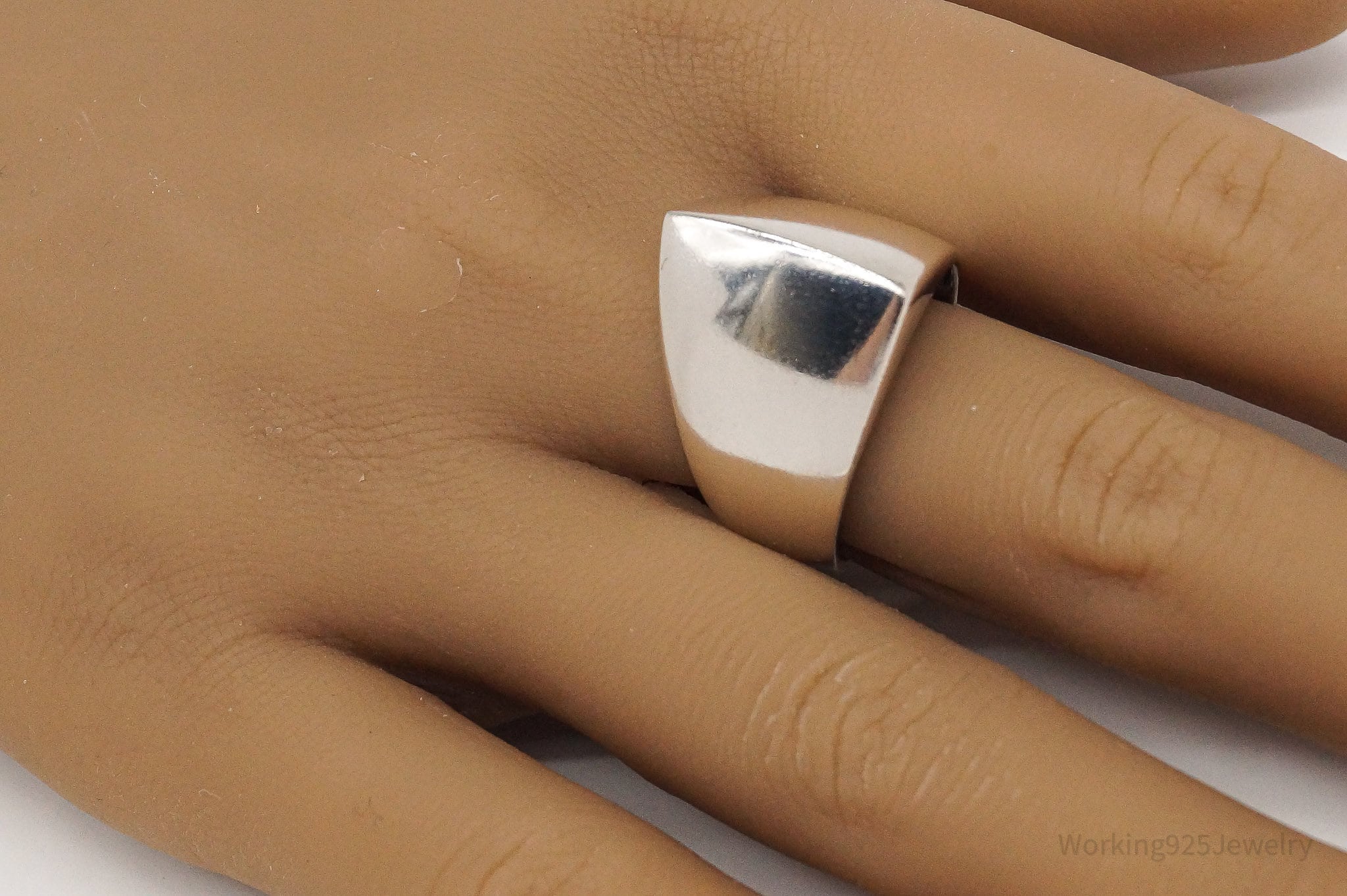 Vintage Modernist Style 950 Silver Ring - Size 10 | Jewelry > Rings | Wiccan Center