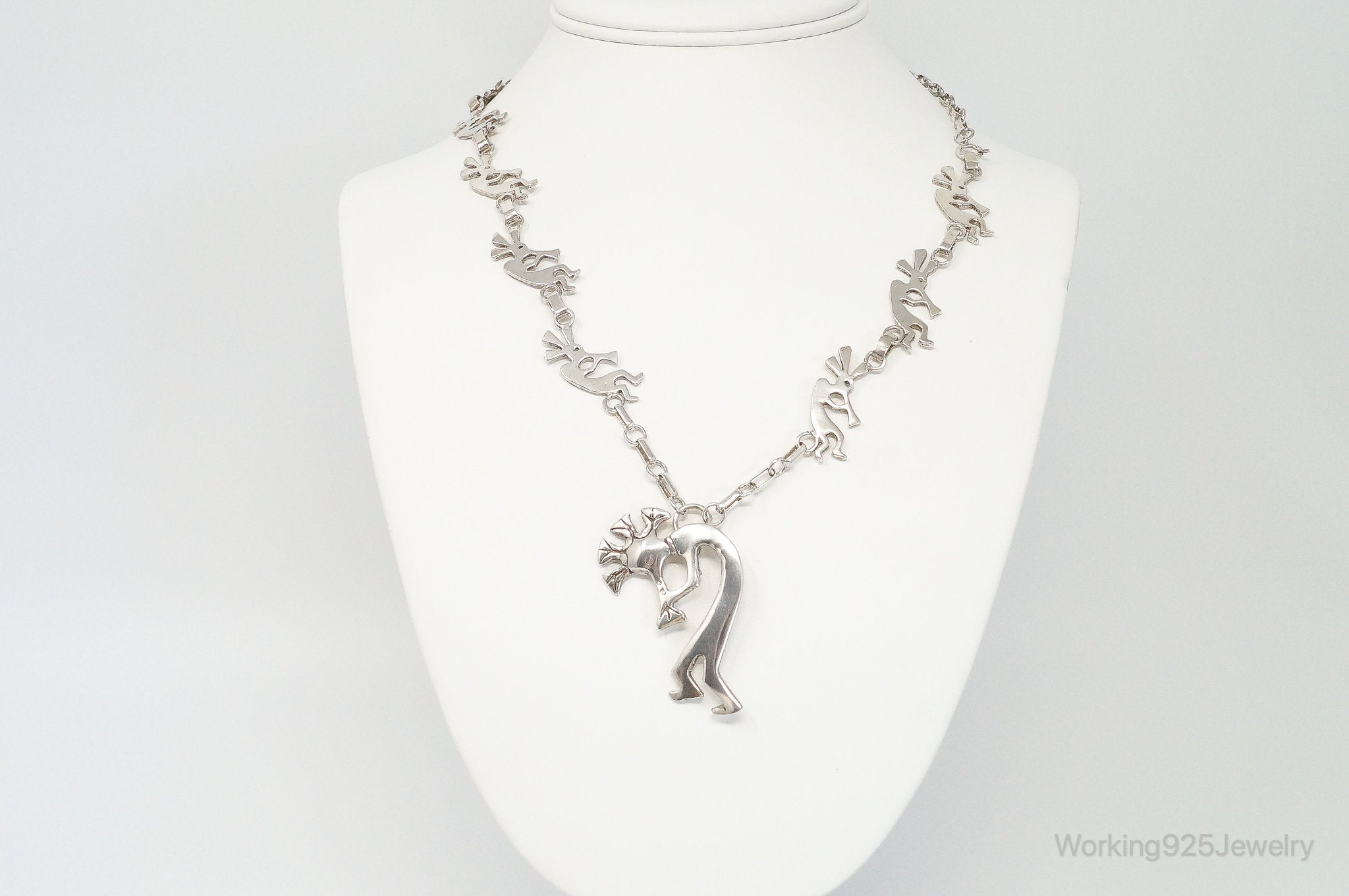 Vintage Native America GSNM Dancing Kokopelli Sterling Silver Necklace | Jewelry > Necklaces > Pendants | Wiccan Center