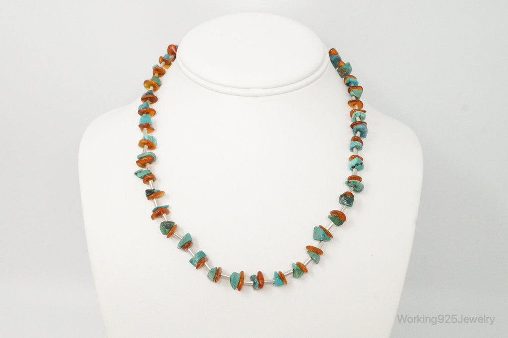 Designer Carolyn Pollack Relios Turquoise Amber Sterling Silver Necklace | Jewelry > Necklaces | Wiccan Center