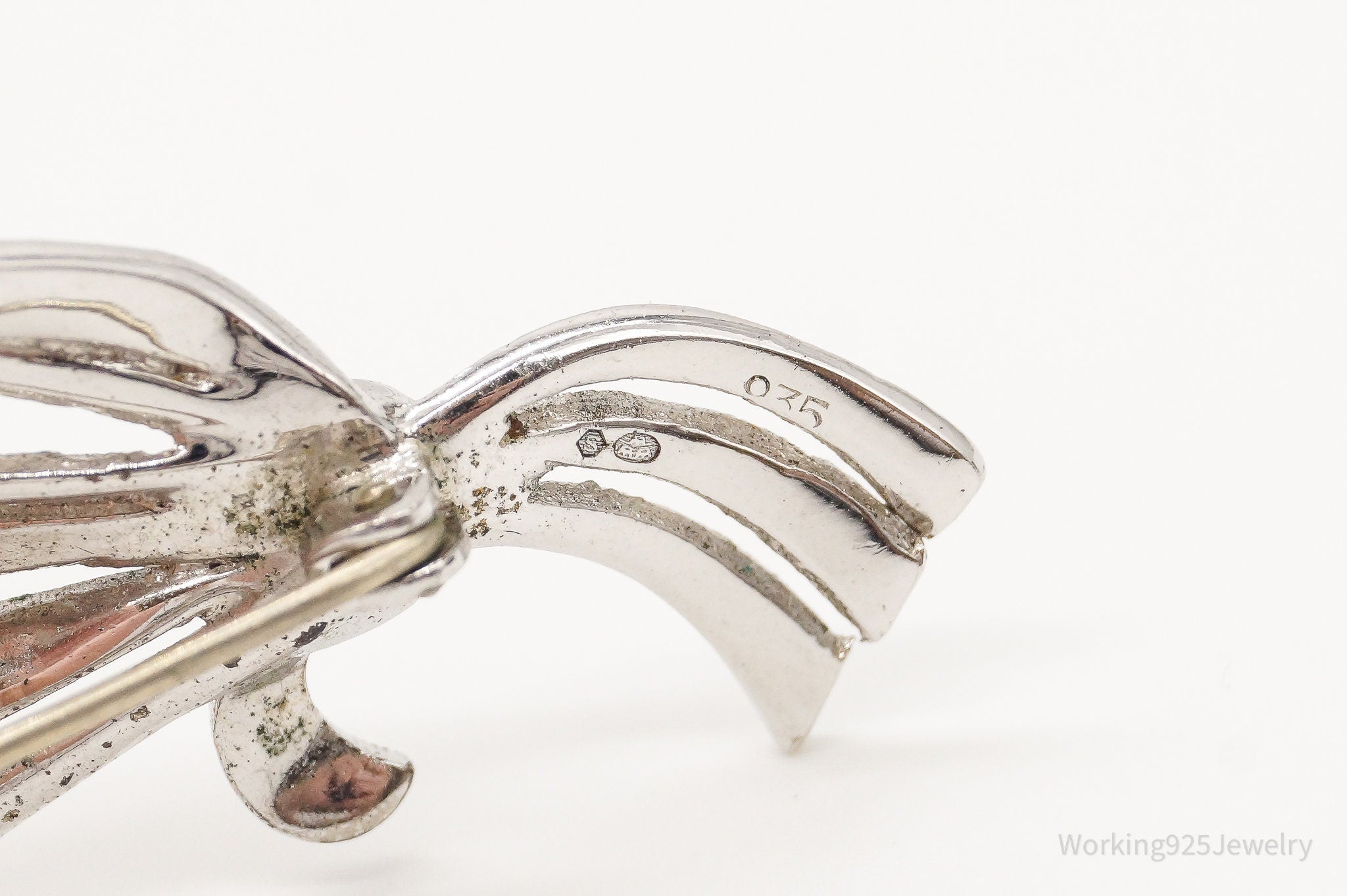 Antique Swedish Hematite 835 Silver Pin Brooch | Jewelry > Brooches, Pins & Clips | Wiccan Center