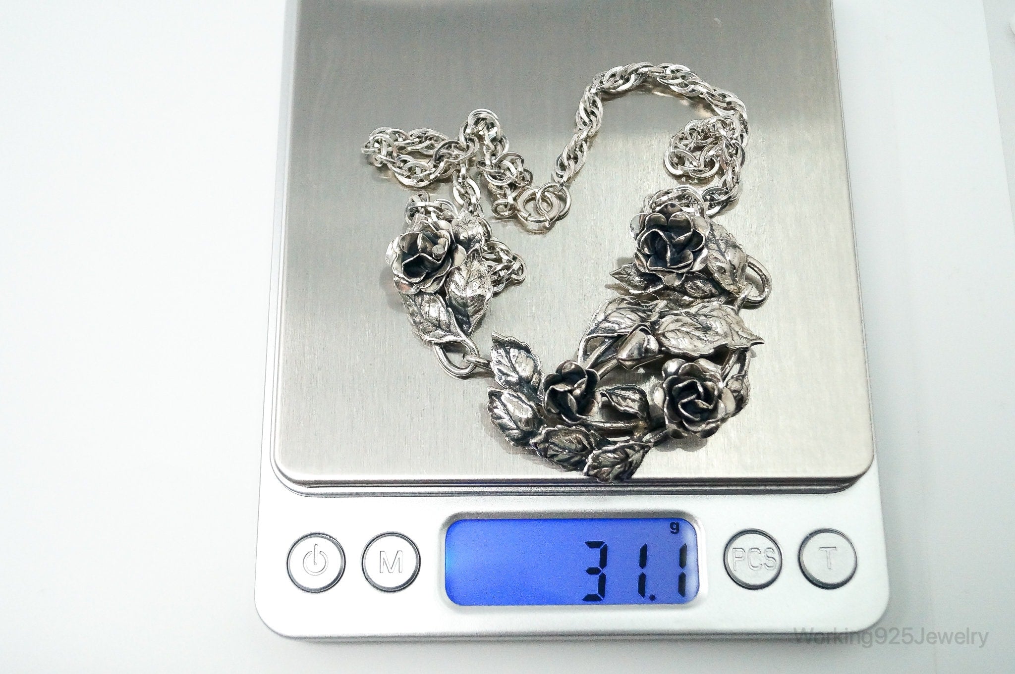 Vintage Danecraft Roses Sterling Silver Necklace | Jewelry > Necklaces > Pendants | Wiccan Center
