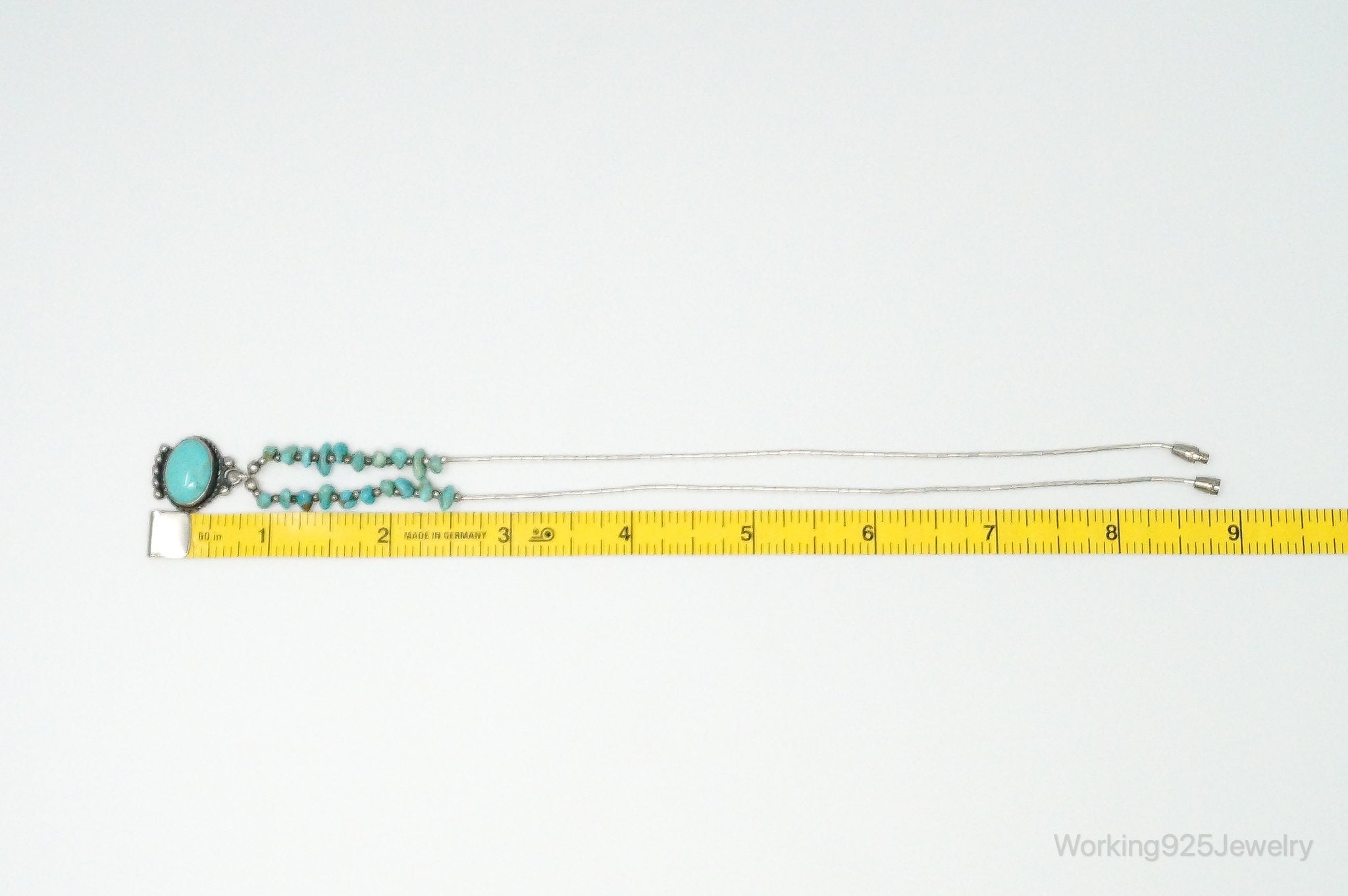 Vintage Native American Large Turquoise Sterling Silver Bead Necklace | Jewelry > Necklaces > Pendants | Wiccan Center
