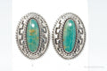 Large Western Designer Carolyn Pollack Relios Turquoise Sterling Silver Earrings | Jewelry > Earrings | Wiccan Center