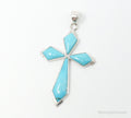 Large Designer SX Turquoise Sterling Silver Southwestern Necklace Pendant | Jewelry > Necklaces > Pendants | Wiccan Center