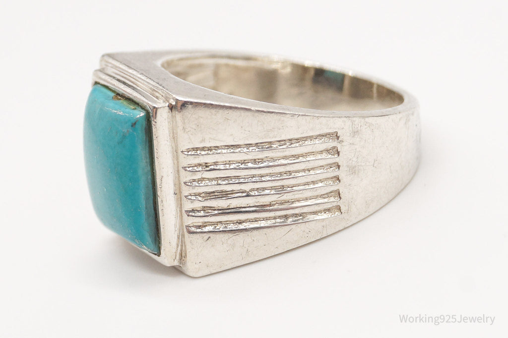 Vintage Blue Turquoise Sterling Silver Ring - Size 9.25 | Jewelry > Rings | Wiccan Center