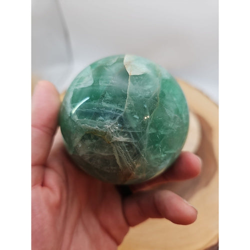 1.59lb Natural Rainbow Fluorite Quartz Crystal Sphere Ball Polished | Crystal Spheres & Eggs | Wiccan Center
