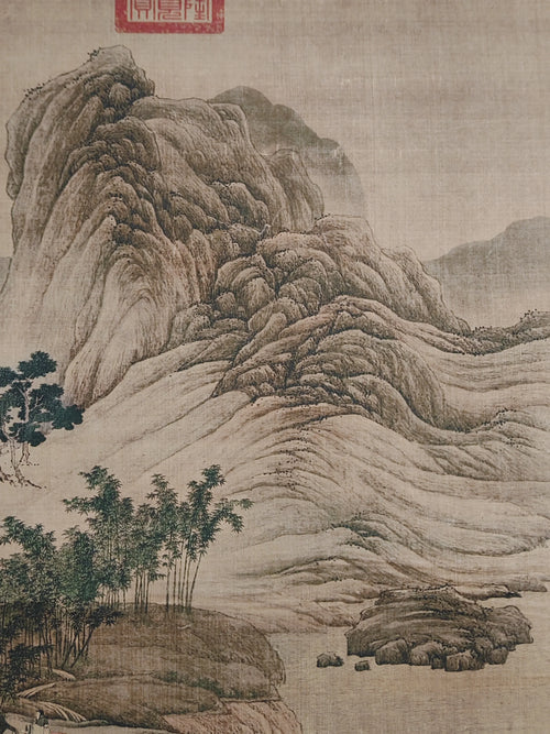 A wall scroll hanging painting of Qiu Ying's landscape on Chinese Xuan paper for the central hall decoration | | Wiccan Center