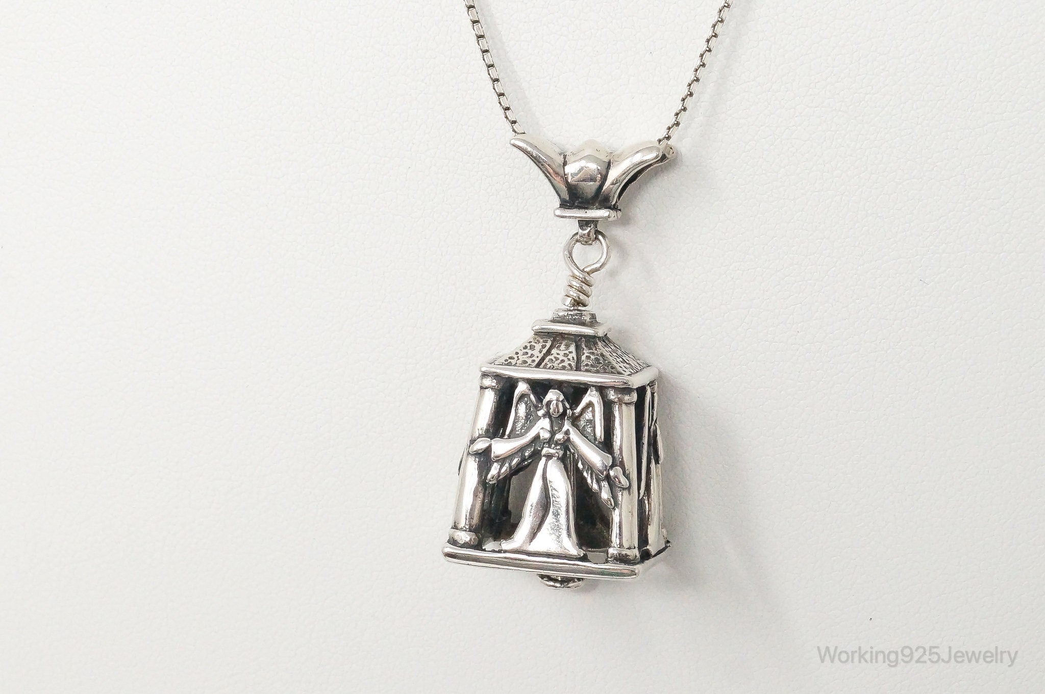 Four Sided Angel Bell Sterling Silver Necklace | Jewelry > Necklaces > Pendants | Wiccan Center
