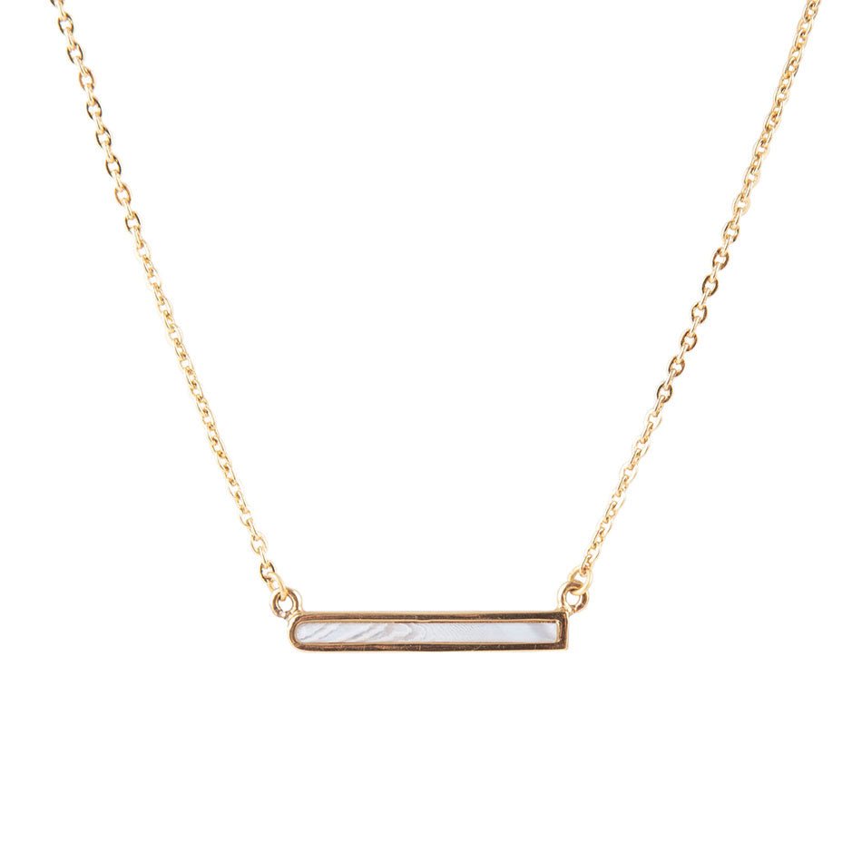 Dainty Botswana Agate Bar Necklace | Necklaces | Wiccan Center