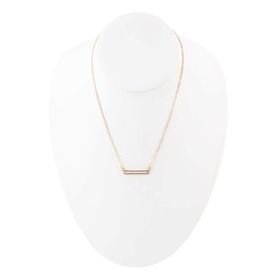 Dainty Botswana Agate Bar Necklace | Necklaces | Wiccan Center
