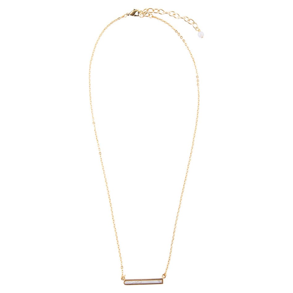 Dainty Botswana Agate Bar Necklace | Necklaces | Wiccan Center
