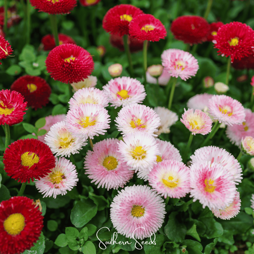 Super Enorma English Daisy Mix – 100 Seeds | Seeds | Wiccan Center