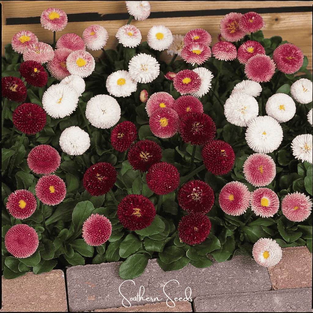 Super Enorma English Daisy Mix – 100 Seeds | Seeds | Wiccan Center