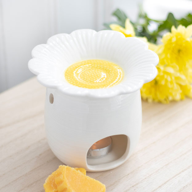 Daisy Flower Shaped Oil Burner | Wax Melt Warmer | Wiccan Center
