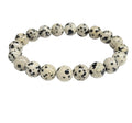 Dalmatian Jasper Round Bead Bracelet - Playful Loyalty | Bracelets | Wiccan Center