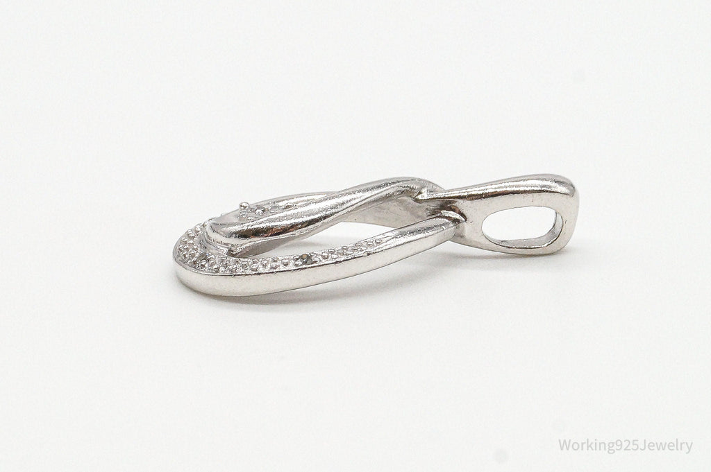 Vintage Designer 4 Diamond Sterling Silver Pendant | Jewelry > Necklaces > Pendants | Wiccan Center