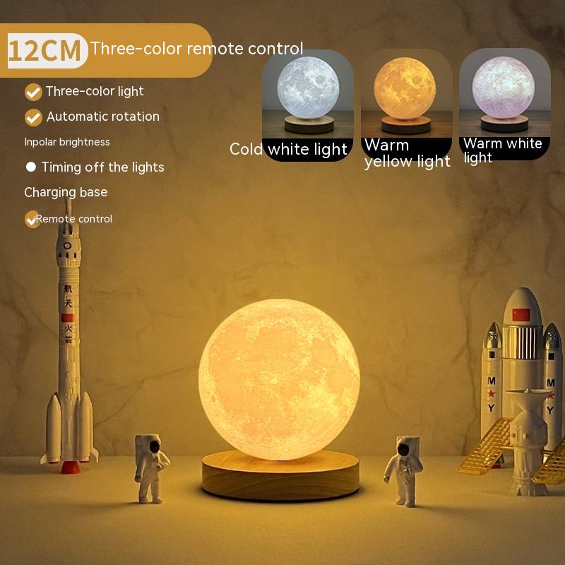Creative 3D Magnetic Floating Levitating Moon Lamp Touch Control 3 Color Moon Light Lunar Night Light For Home Office Room Decor | 0 | Wiccan Center