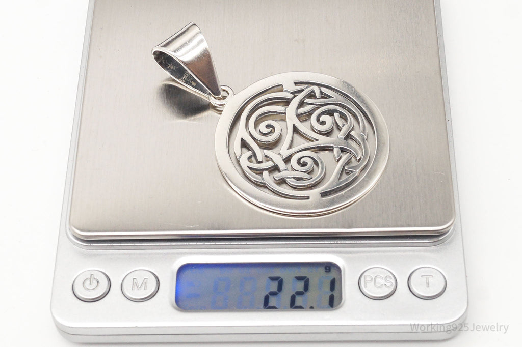 Vintage Retired Silpada Celtic Triskele Knot Sterling Silver Pendant | Jewelry > Necklaces > Pendants | Wiccan Center