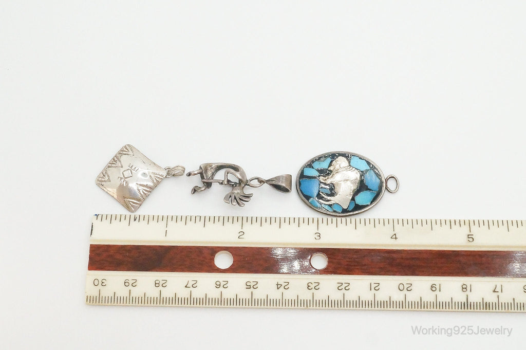 Vintage Native American Turquoise Sterling Silver Pendants | Jewelry > Necklaces > Pendants | Wiccan Center