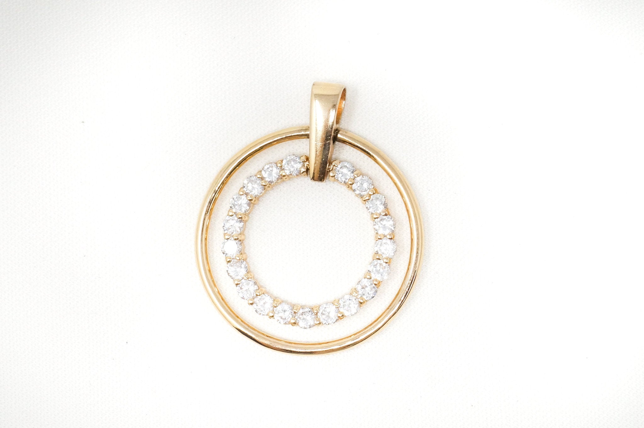 Vtg Designer FAS Gold Vermeil Cubic Zirconia Sterling Silver Necklace Pendant | Jewelry > Necklaces > Pendants | Wiccan Center