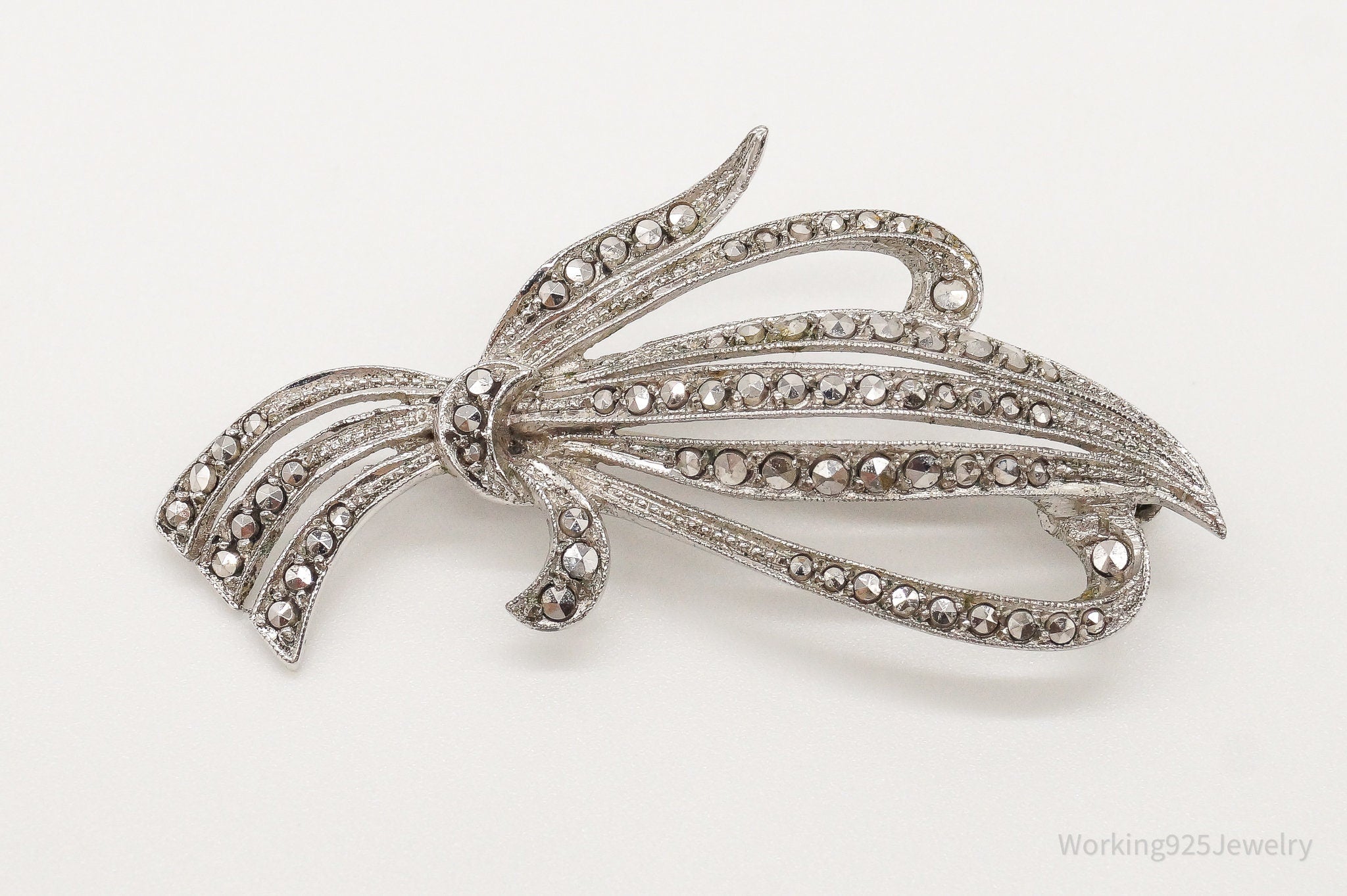 Antique Swedish Hematite 835 Silver Pin Brooch | Jewelry > Brooches, Pins & Clips | Wiccan Center