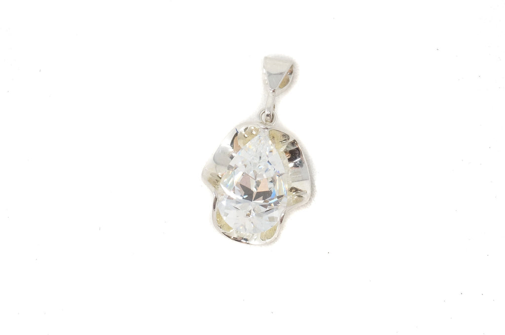 Vintage Southwestern Style Large Cubic Zirconia Stone Sterling Silver Pendant | Jewelry > Necklaces > Pendants | Wiccan Center