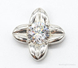 Large Cubic Zirconia Sterling Silver Pendant | Jewelry > Necklaces > Pendants | Wiccan Center