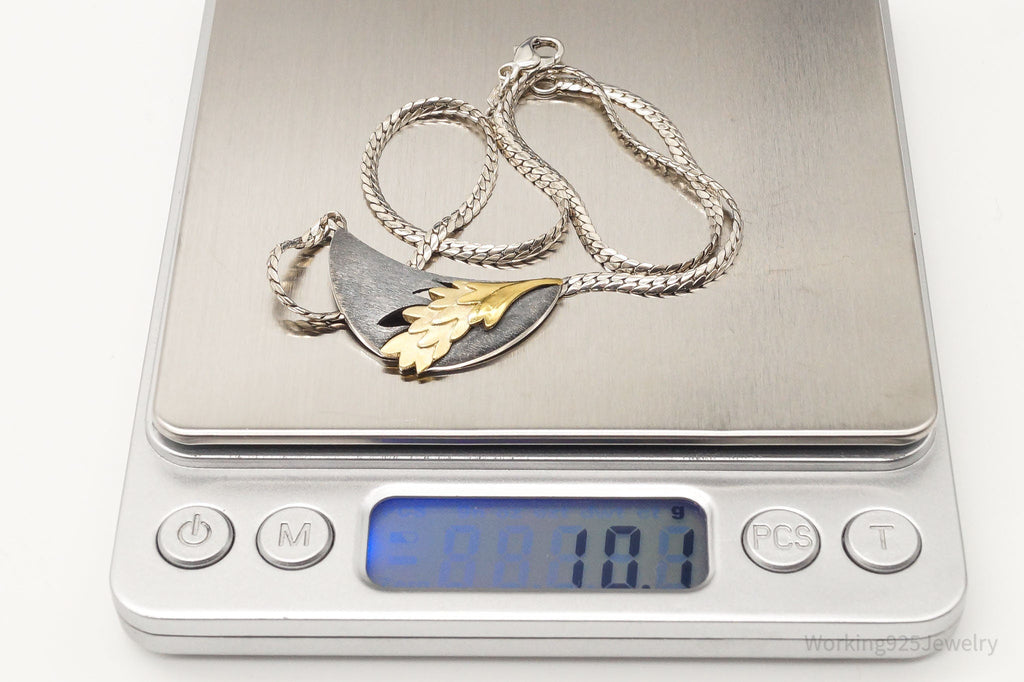 Vintage Gold Vermeil Sterling Silver Necklace 15" | Jewelry > Necklaces > Pendants | Wiccan Center