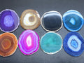 Round Circular Agate Slices (1 Pound)(3.5-3.8 Inches)(Size #2) One LB Wholesale Pink Black Blue Teal Pink Purple Red Mixed Colors Amazing Crystals