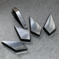Black Shungite Diamond Crystal Point Beads Pendant Gemstone Jewelry Necklace Polished | Craft Supplies & Tools > Beads, Gems & Cabochons > Charms & Pendants > Pendants | Wiccan Center