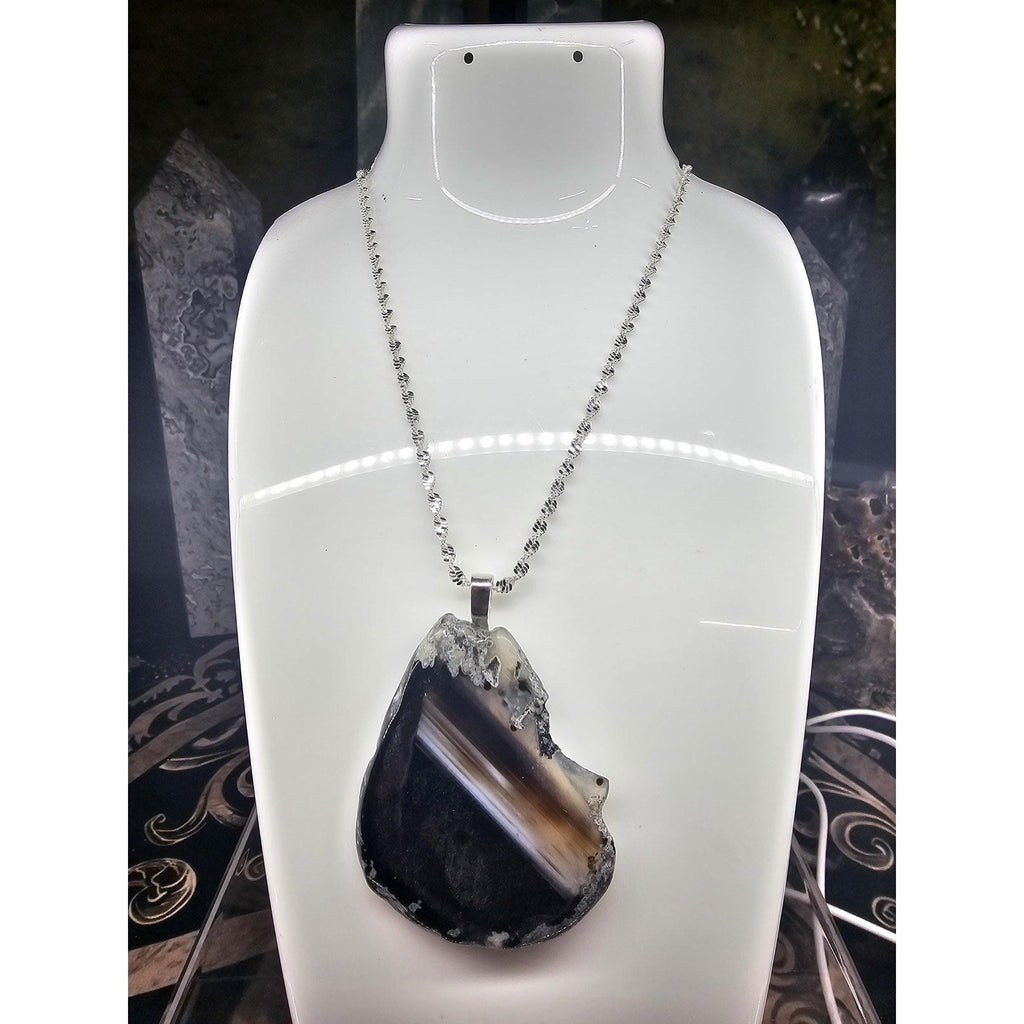 Brown agate Pendant Necklace