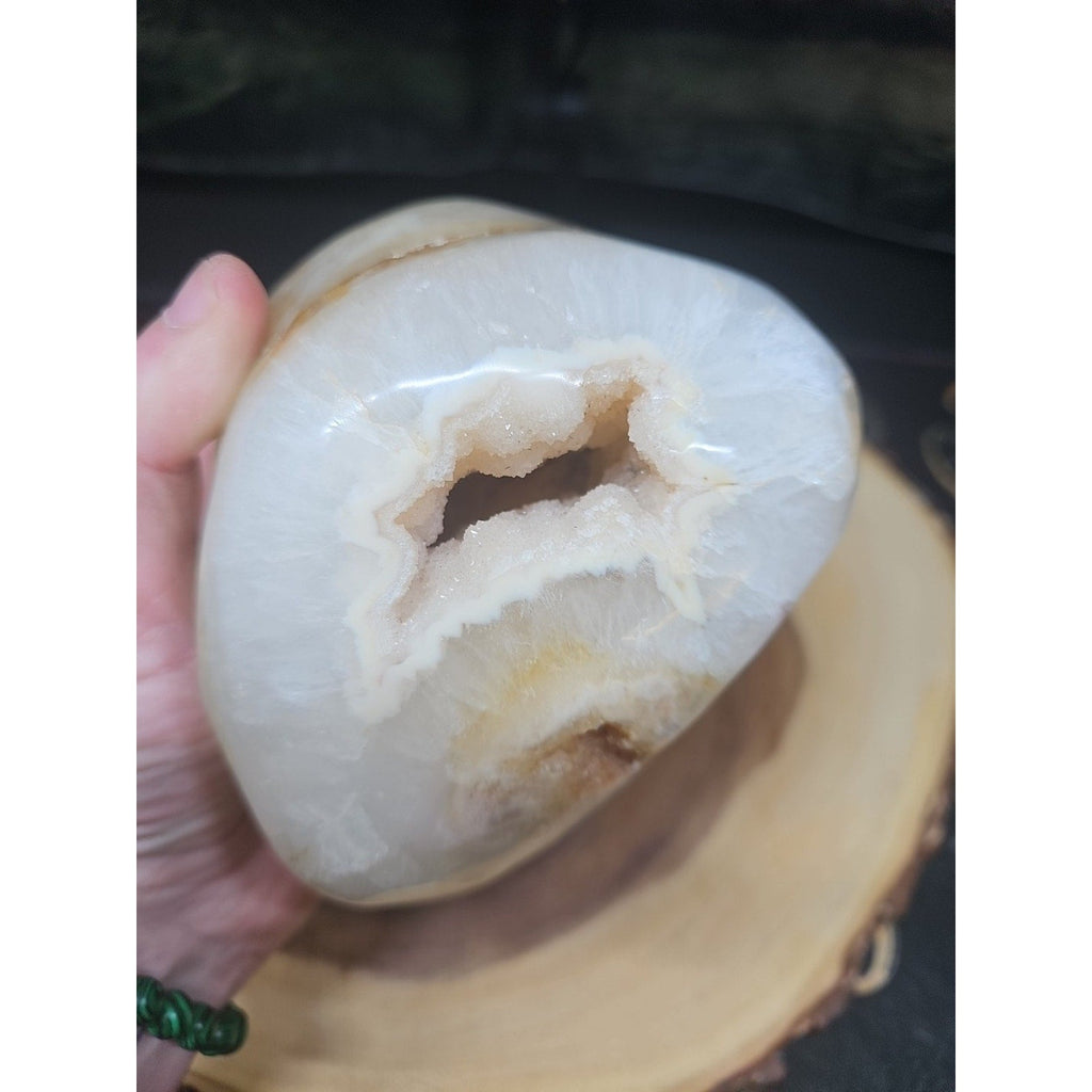 Natural 4.71lb Agate Carnelian Quartz Crystal Geode | Geodes & Clusters | Wiccan Center