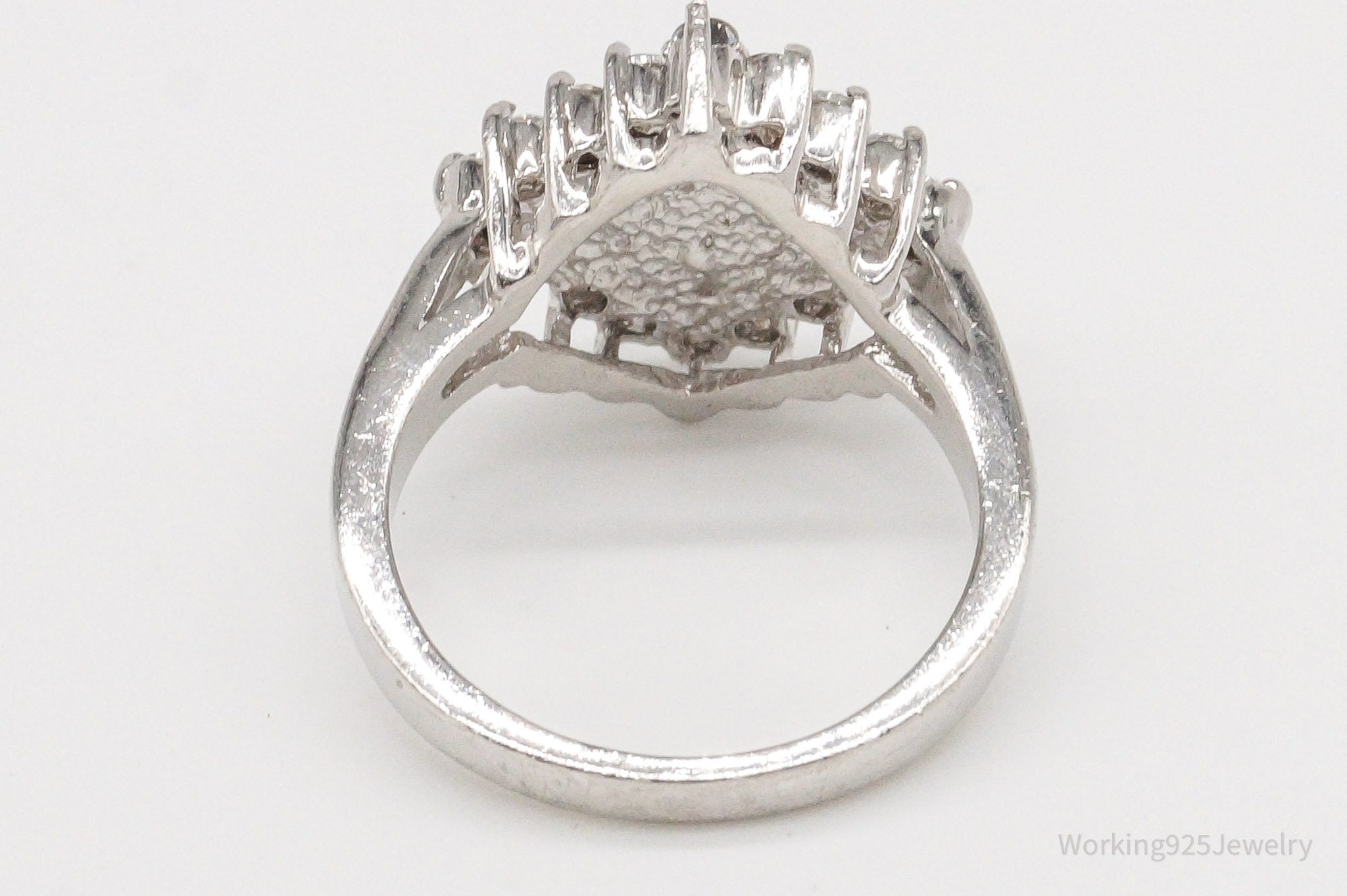 Vintage Cubic Zirconia Sterling Silver Ring - Size 8 | Jewelry > Rings | Wiccan Center