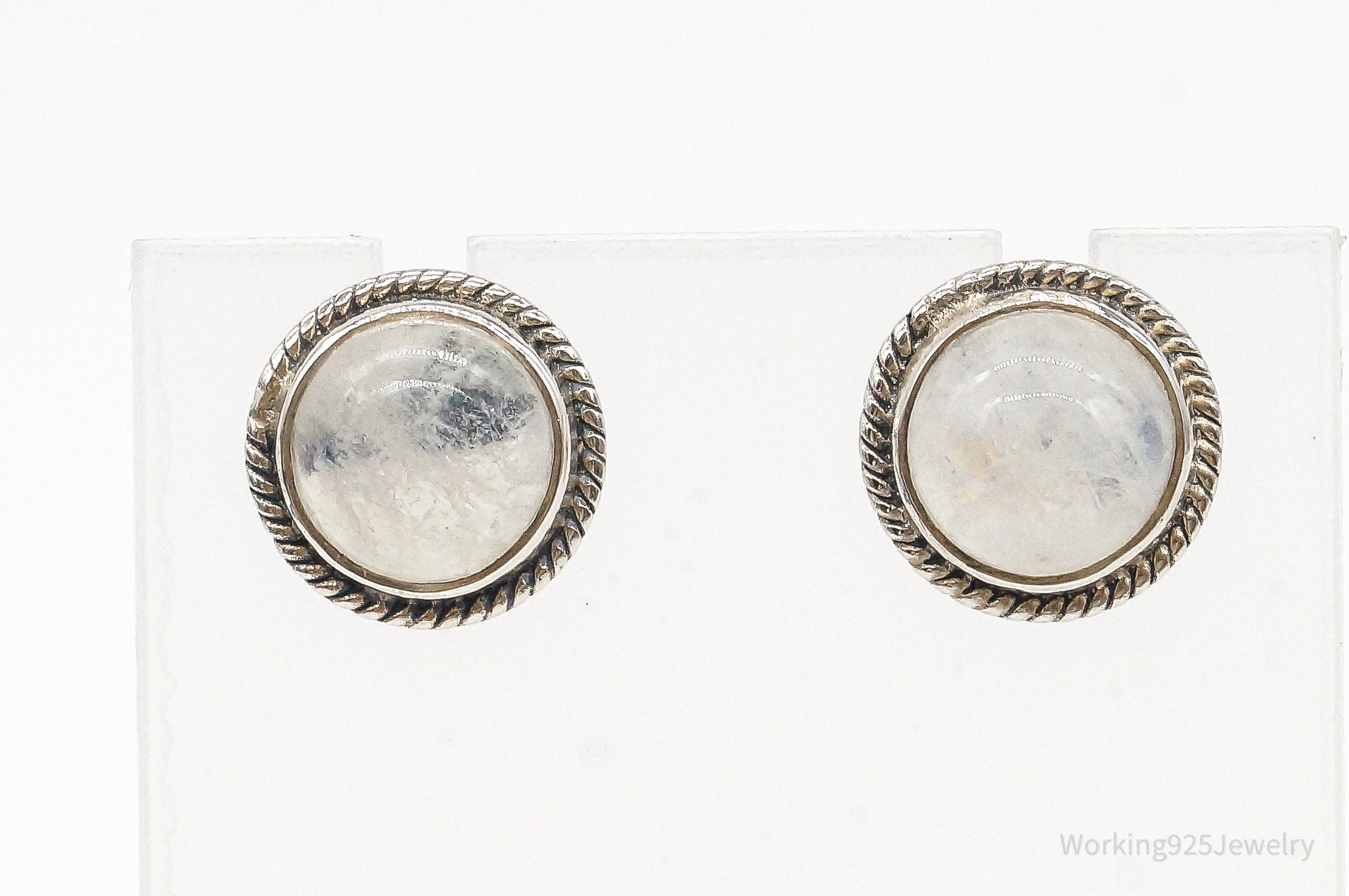 Vintage Moonstone Sterling Silver Earrings | Jewelry > Earrings | Wiccan Center