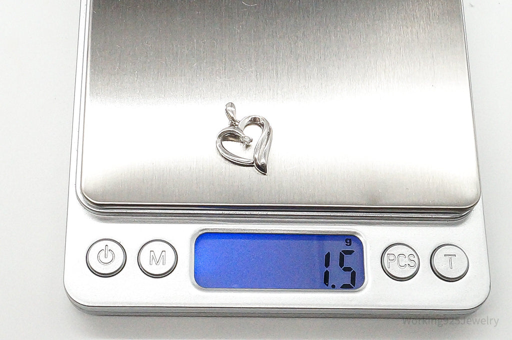 Vintage Diamond Heart Sterling Silver Pendant | Jewelry > Necklaces > Pendants | Wiccan Center