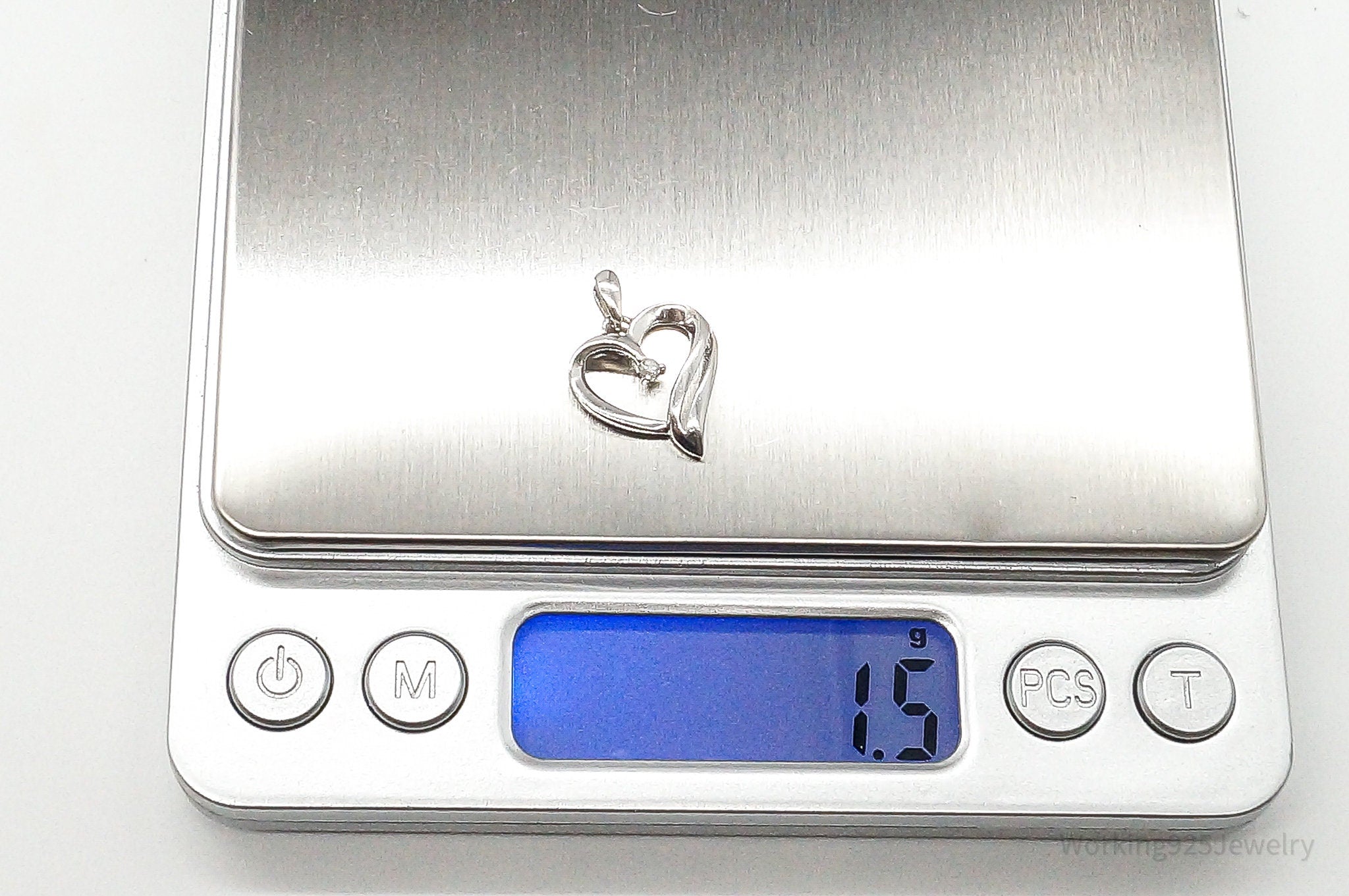 Vintage Diamond Heart Sterling Silver Pendant | Jewelry > Necklaces > Pendants | Wiccan Center