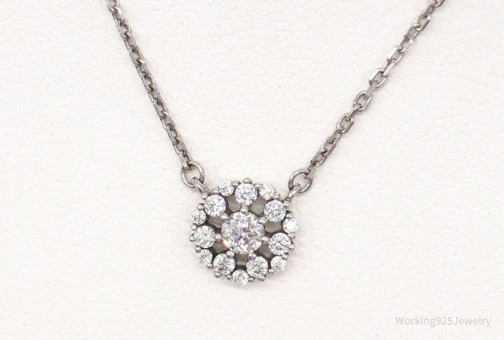 Vintage Cubic Zirconia Sterling Silver Necklace | Jewelry > Necklaces > Pendants | Wiccan Center