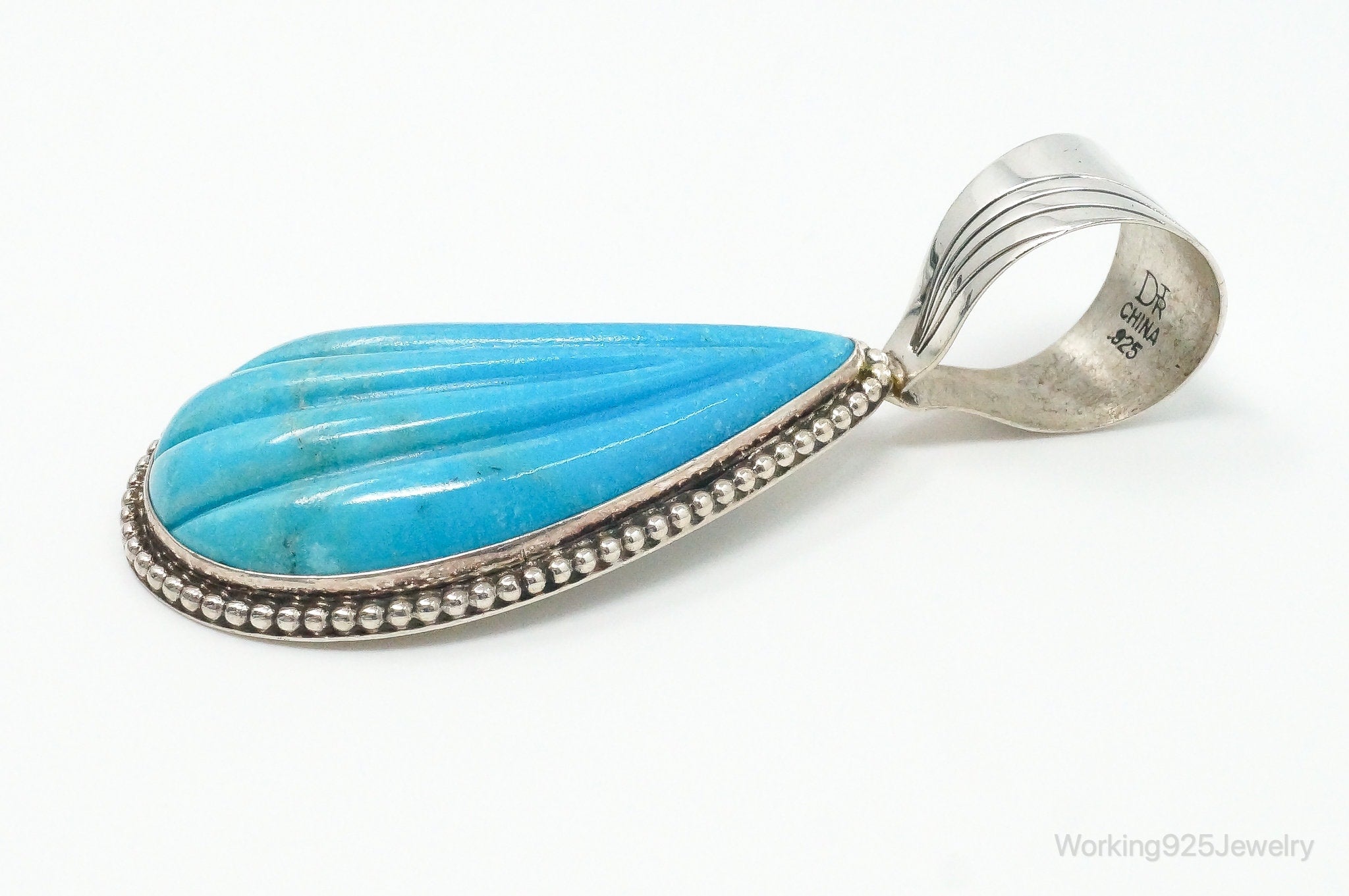 Vintage Desert Rose Trading Co Large Turquoise Sterling Silver Pendant | Jewelry > Necklaces > Pendants | Wiccan Center