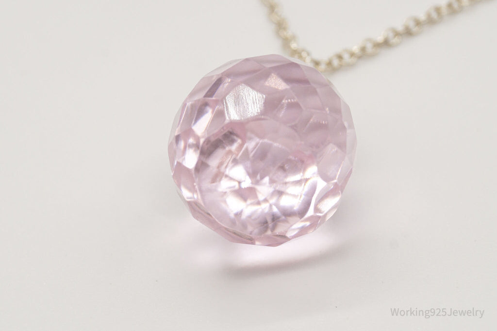 Sandy Designs Large Violet Crystal Sterling Silver Necklace | Jewelry > Necklaces > Pendants | Wiccan Center