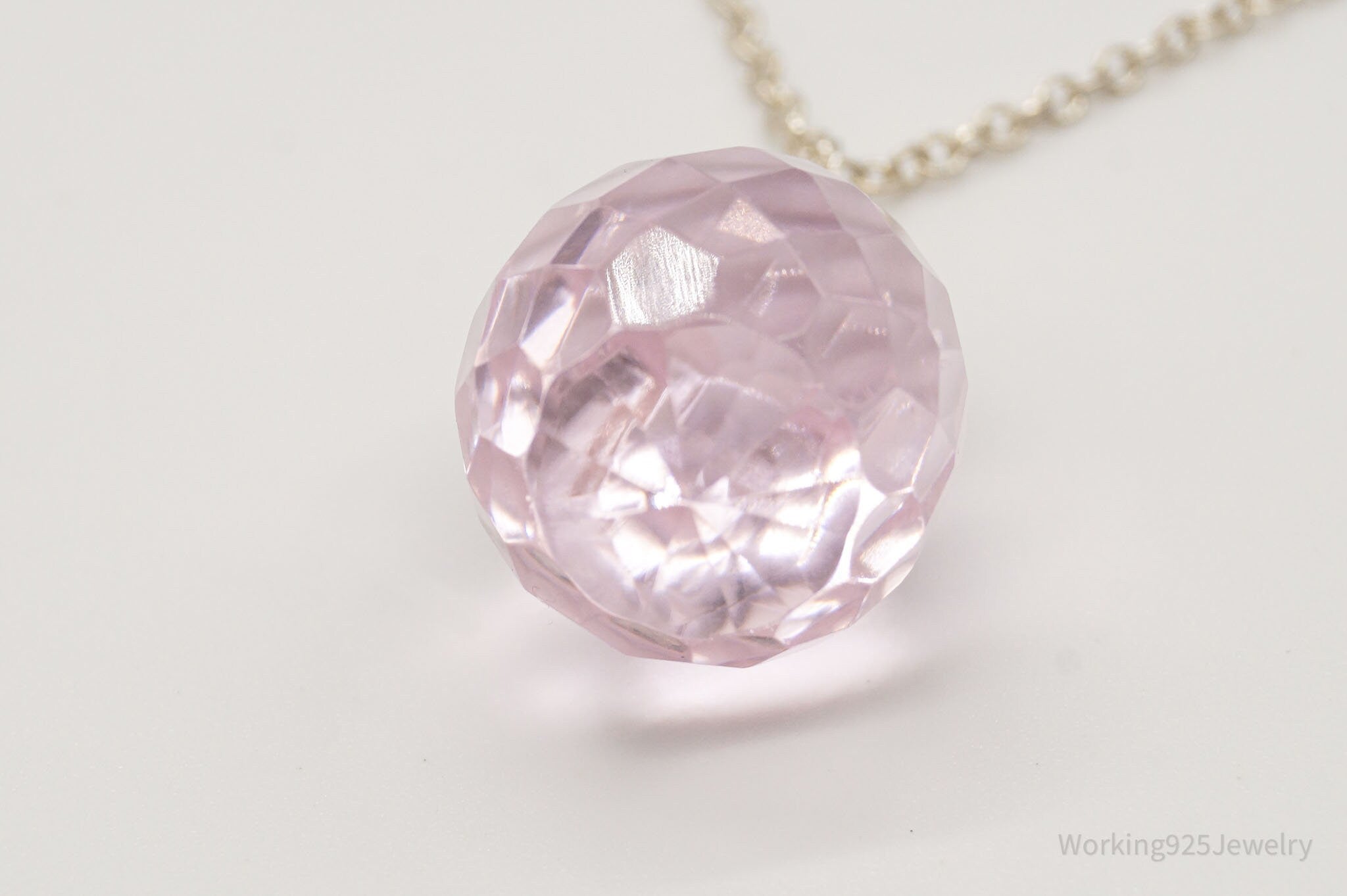 Sandy Designs Large Violet Crystal Sterling Silver Necklace | Jewelry > Necklaces > Pendants | Wiccan Center